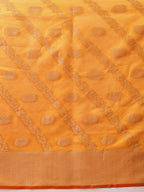 Hiral Fashion Yellow Banarasi Organza Silk Lahariya Woven Design Saree | Grocsy