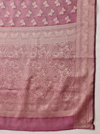 Hiral Fashion Purple Banarasi Organza Silk Abstract Woven Design Saree | Grocsy