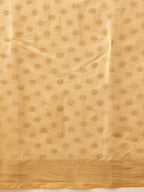 Hiral Fashion Beige Kanjivaram Tissue Silk Floral Zari Woven Saree | Grocsy