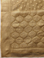 Hiral Fashion Grey Kanjivaram Tissue Silk Floral Zari Woven Saree | Grocsy
