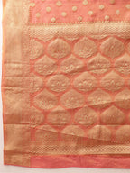 Hiral Fashion Pink Kanjivaram Tissue Silk Floral Zari Woven Saree | Grocsy