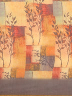Multicolor Pure Cotton Printed Floral Saree with Unstitched Blouse - Hiral Fashion | Grocsy