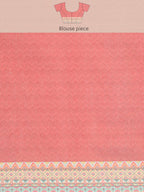 Pink Pure Cotton Printed Floral Saree with Unstitched Blouse - Hiral Fashion | Grocsy