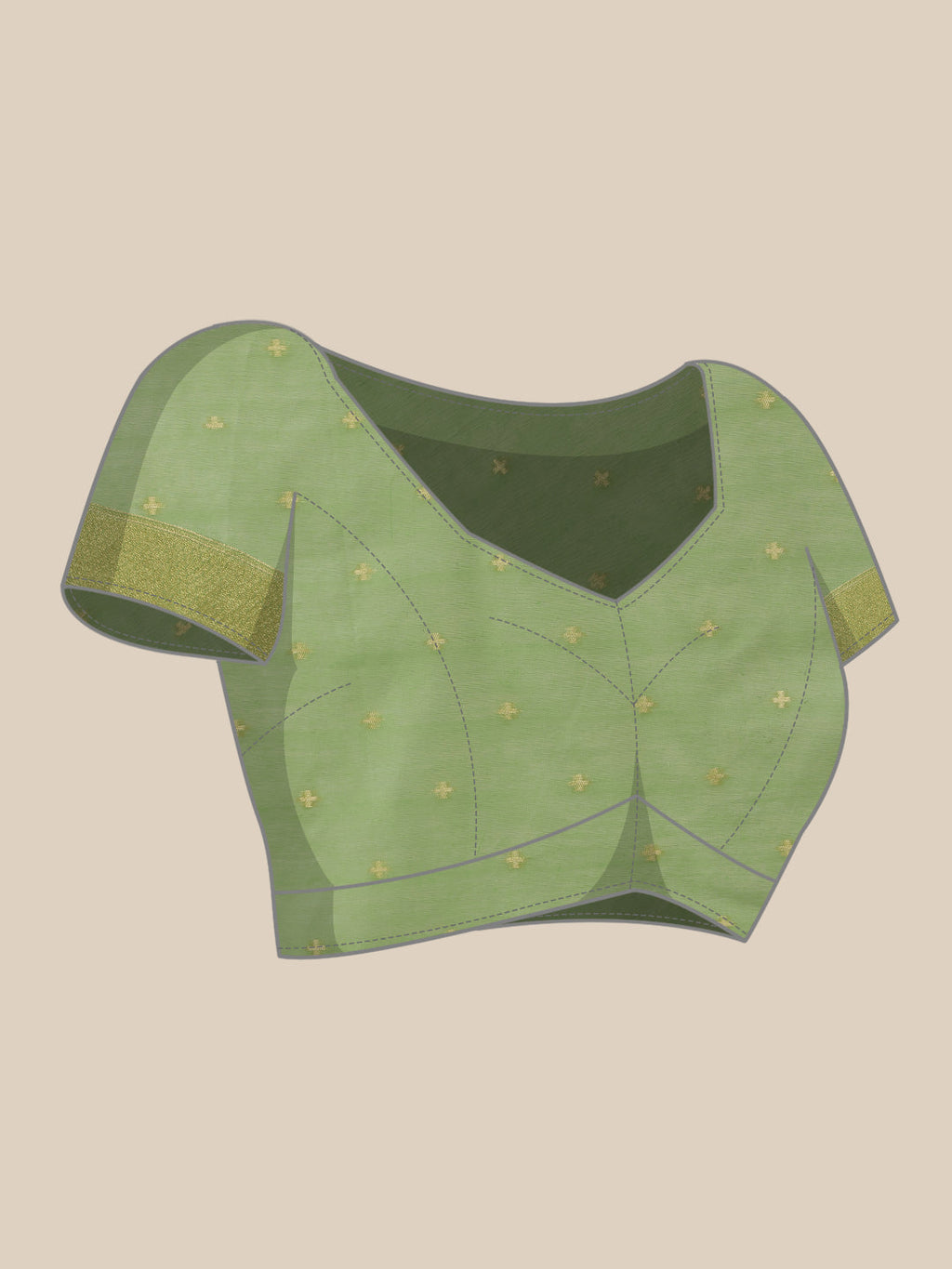 Hiral Fashion Lime Green Jamdani Cotton Floral Woven Thread Saree | Grocsy