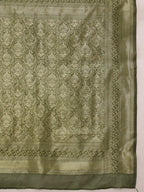 Hiral Fashion Green Jamdani Cotton Floral Woven Thread Saree | Grocsy