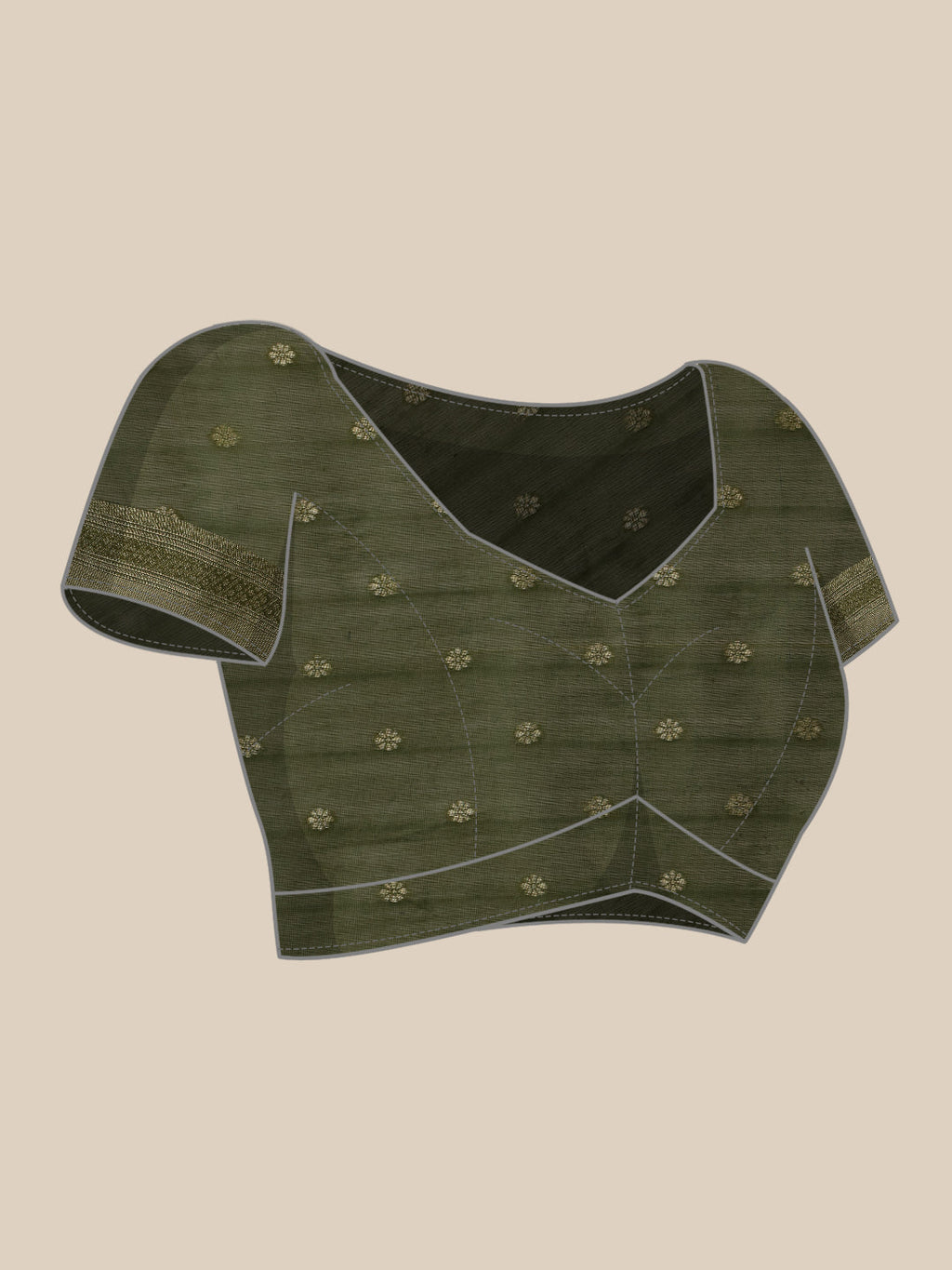 Hiral Fashion Green Jamdani Cotton Floral Woven Thread Saree | Grocsy