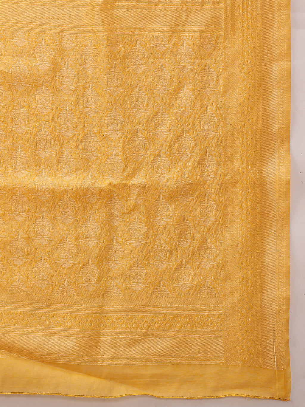 Hiral Fashion Mustard Jamdani Cotton Floral Woven Thread Saree | Grocsy