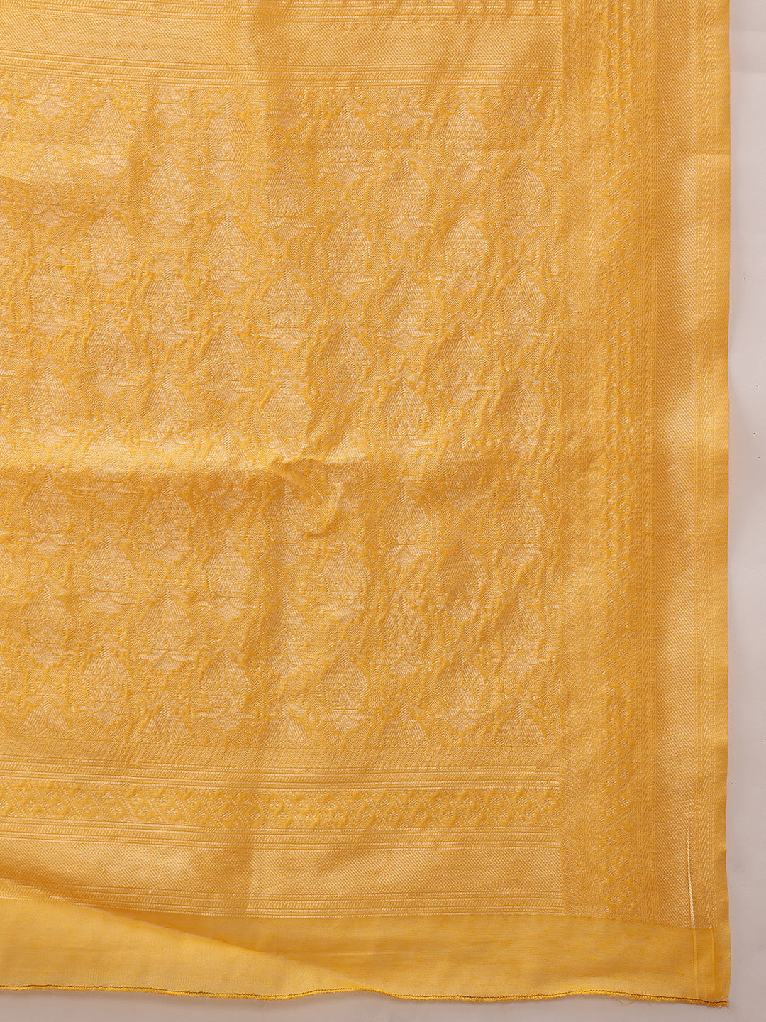 Hiral Fashion Mustard Jamdani Cotton Floral Woven Thread Saree | Grocsy
