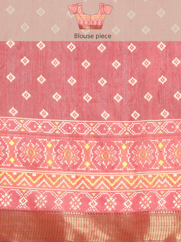 Mustard Silk Cotton Printed Floral Saree with Unstitched Blouse - Hiral Fashion | Grocsy