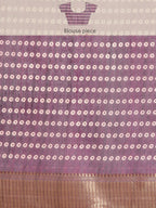 Purple Silk Cotton Printed Floral Saree with Unstitched Blouse - Hiral Fashion | Grocsy