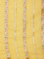 Yellow Cotton Woven Zari Design Floral Saree with Unstitched Blouse - Hiral Fashion | Grocsy