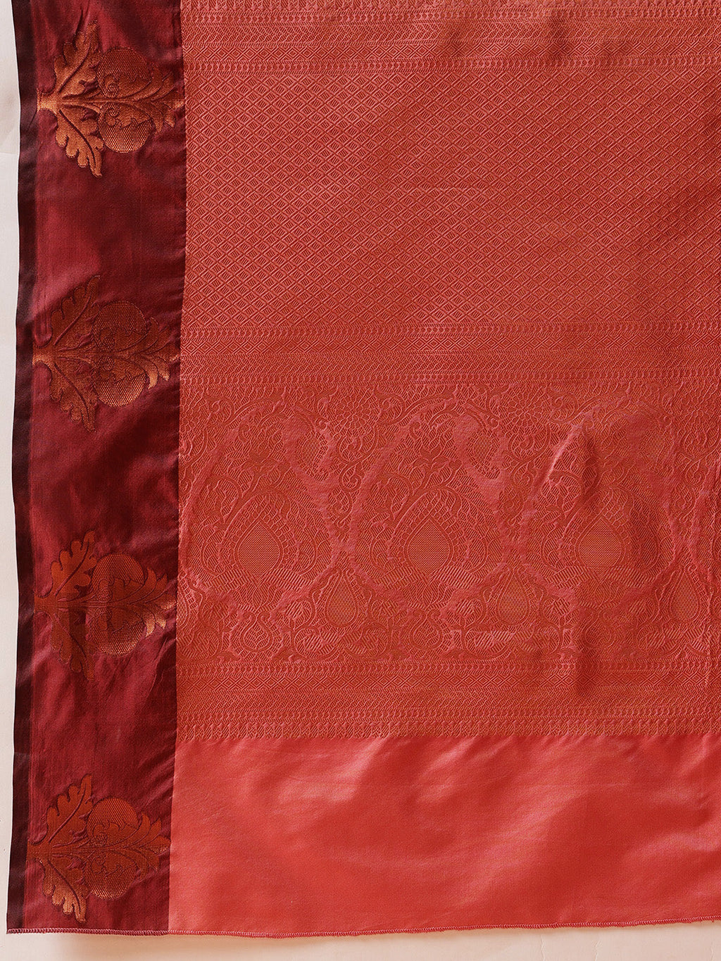 Hiral Fashion Turquoise Blue Banarasi Silk Floral Woven Design Saree | Grocsy