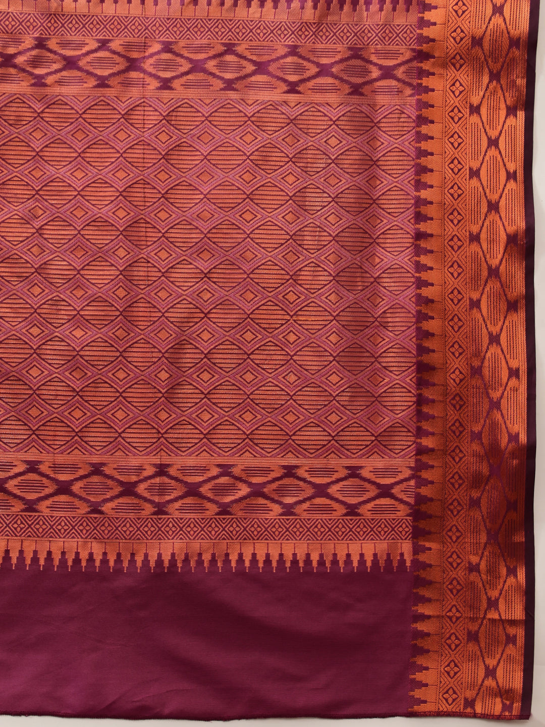 Hiral Fashion Pink Banarasi Silk Floral Woven Design Saree | Grocsy
