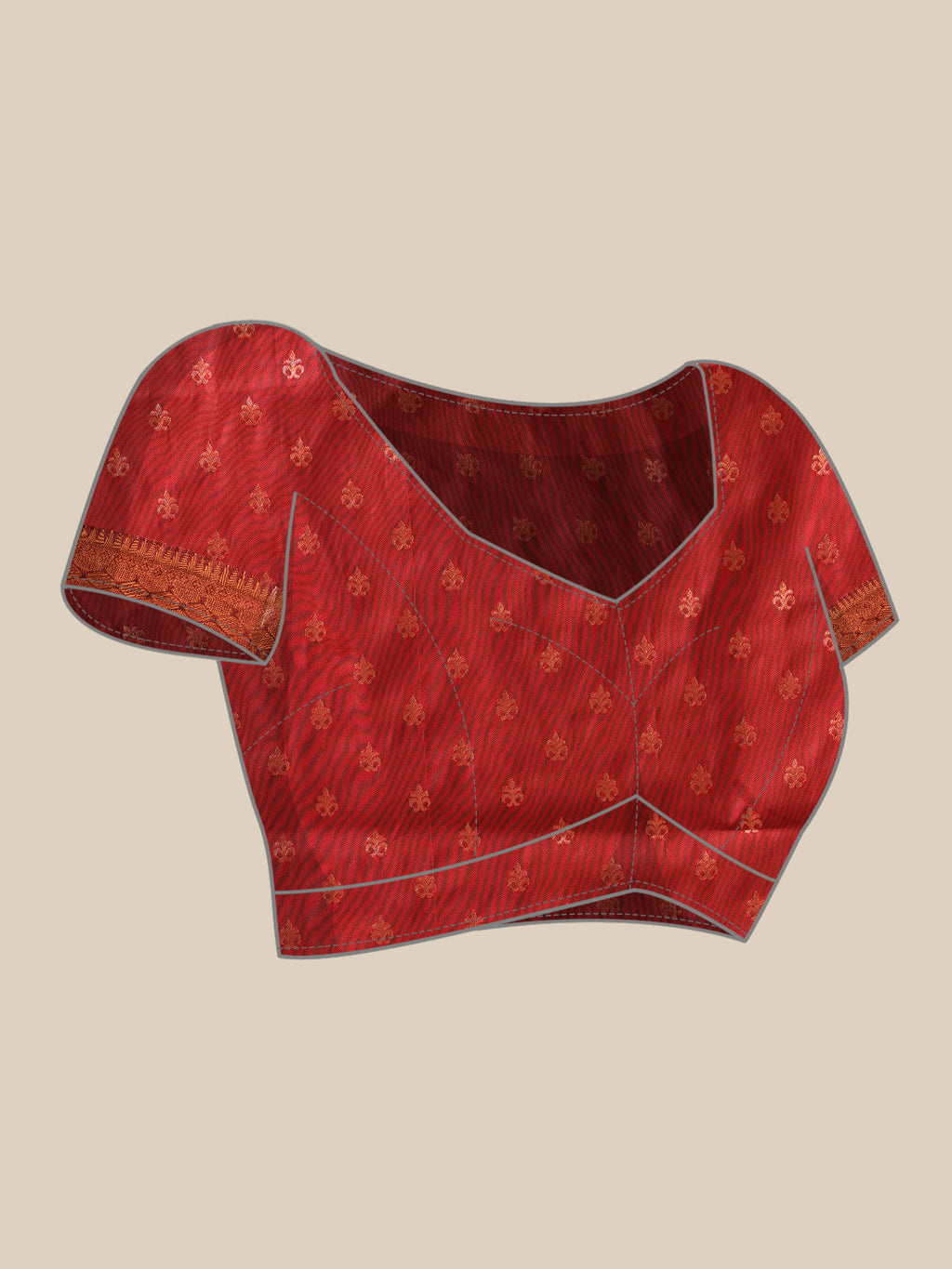 Hiral Fashion Peach Banarasi Silk Floral Woven Design Saree | Grocsy