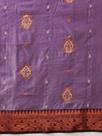 Hiral Fashion Purple Banarasi Silk Floral Woven Design Saree | Grocsy