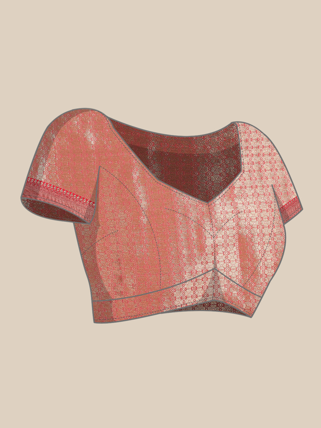 White Silk Blend Woven Zari Design Floral Saree with Unstitched Blouse - Hiral Fashion | Grocsy