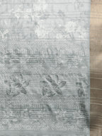Gray Silk Blend Digital Print Floral Saree with Unstitched Blouse - Hiral Fashion | Grocsy