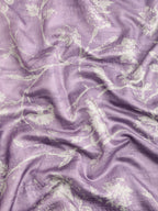 Lavender Silk Blend Digital Print Floral Saree with Unstitched Blouse - Hiral Fashion | Grocsy