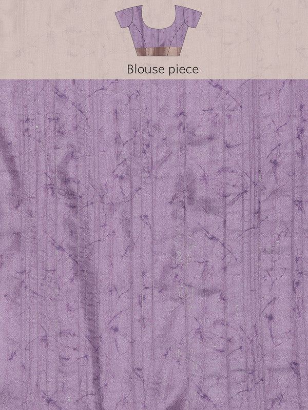 Lavender Silk Blend Digital Print Floral Saree with Unstitched Blouse - Hiral Fashion | Grocsy