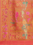 Off White Pure Cotton Woven Zari Design Paisley Saree with Unstitched Blouse - Hiral Fashion | Grocsy