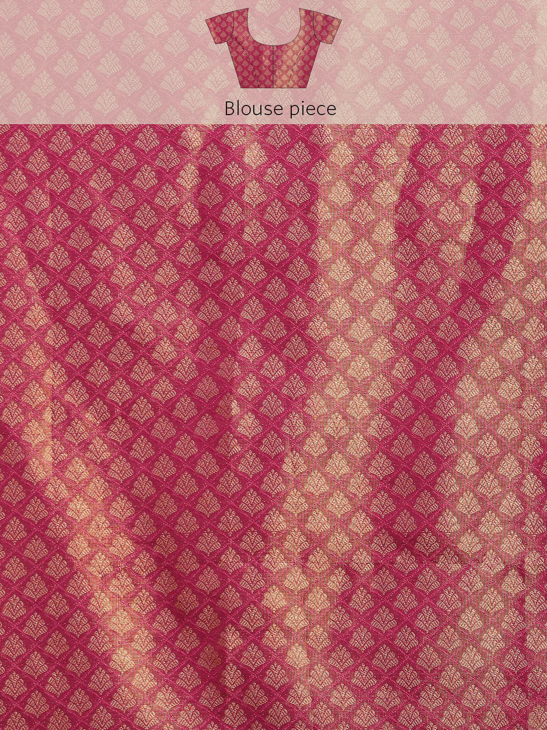 Purple Brocade Zari Woven Floral Saree with Unstitched Blouse - Hiral Fashion | Grocsy