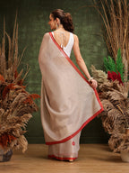 Hiral Fashion Cream Bollywood Cotton Tissue Solid Digital Printed Saree | Grocsy