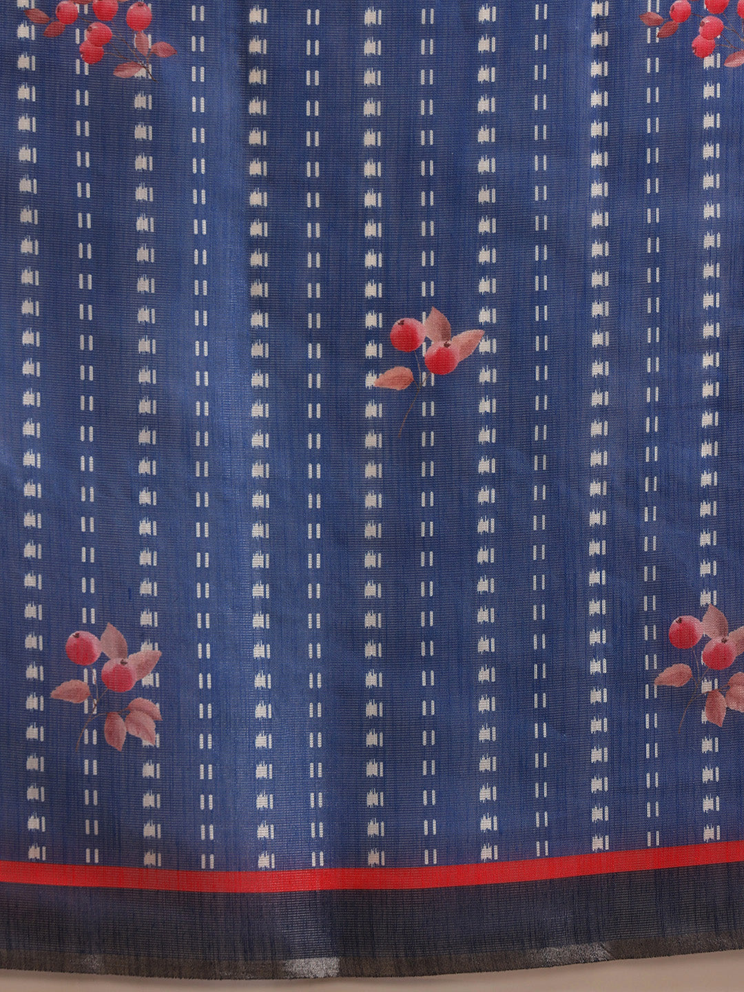 Hiral Fashion Navy Blue Bollywood Cotton Tissue Floral Digital Printed Saree | Grocsy