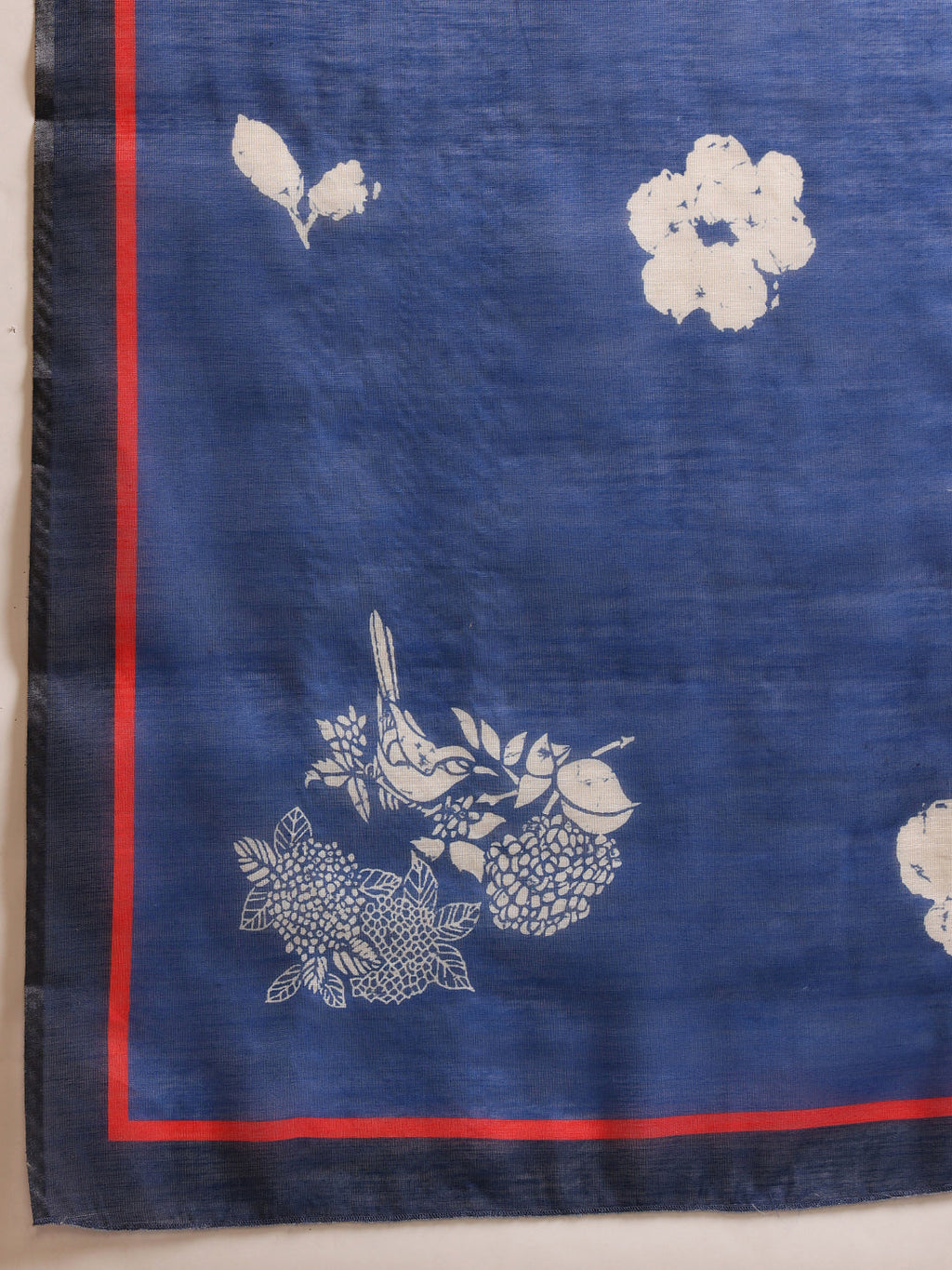 Hiral Fashion Navy Blue Bollywood Cotton Tissue Floral Digital Printed Saree | Grocsy