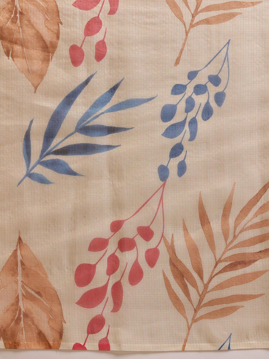 Hiral Fashion Off White Bollywood Cotton Tissue Floral Digital Printed Saree | Grocsy