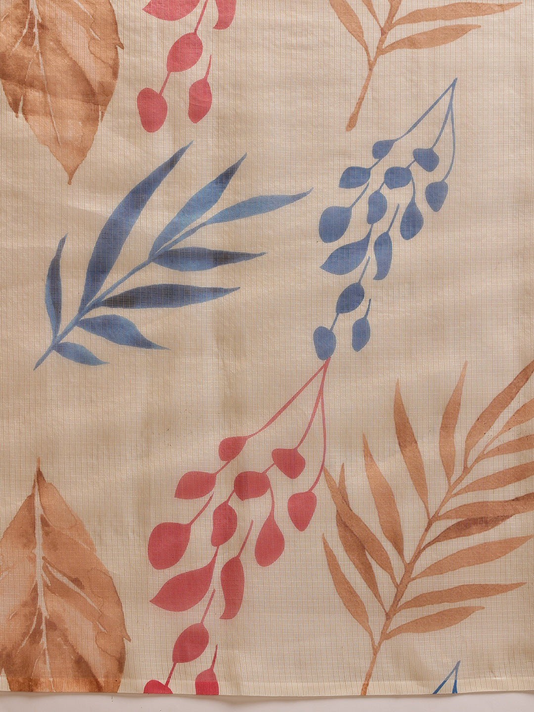 Hiral Fashion Off White Bollywood Cotton Tissue Floral Digital Printed Saree | Grocsy