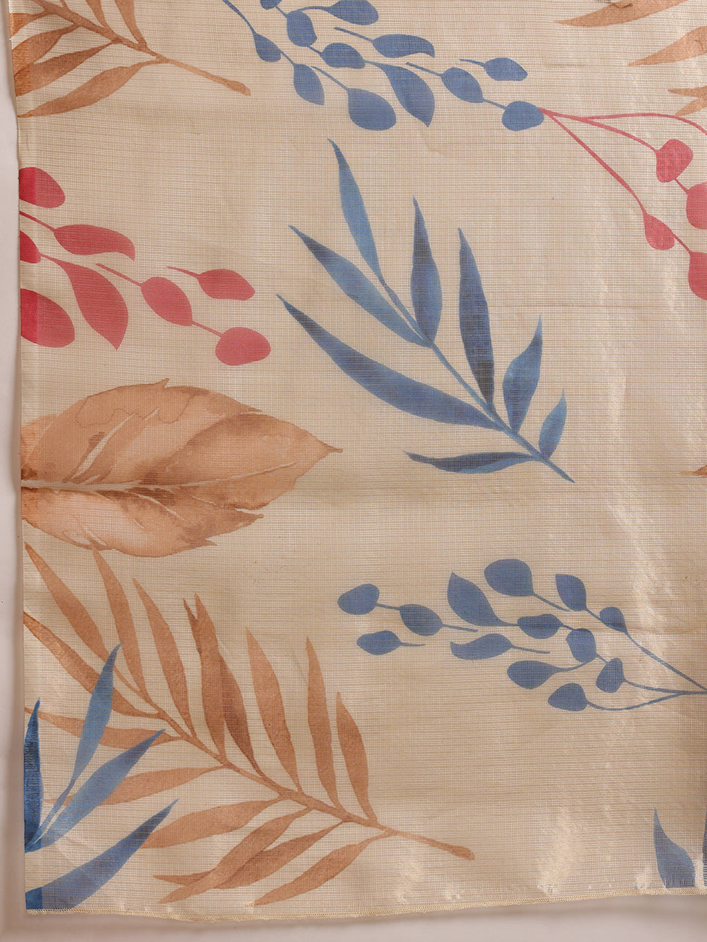 Hiral Fashion Off White Bollywood Cotton Tissue Floral Digital Printed Saree | Grocsy