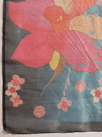 Hiral Fashion Teal Bollywood Cotton Tissue Floral Digital Printed Saree | Grocsy