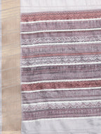 Lavender Silk Blend Printed Geomatric Saree with Unstitched Blouse - Hiral Fashion | Grocsy