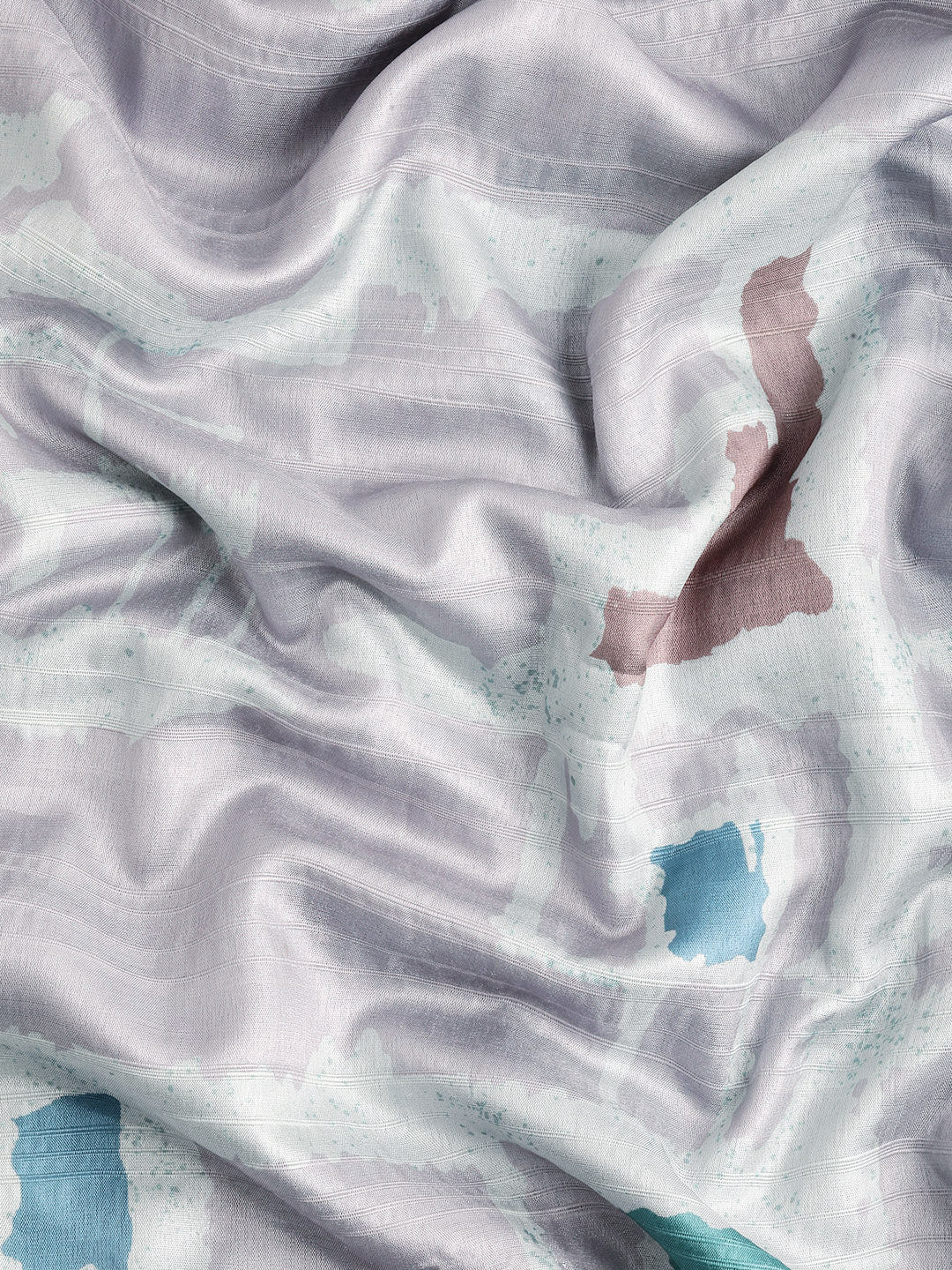 Lavender Silk Blend Printed Geomatric Saree with Unstitched Blouse - Hiral Fashion | Grocsy