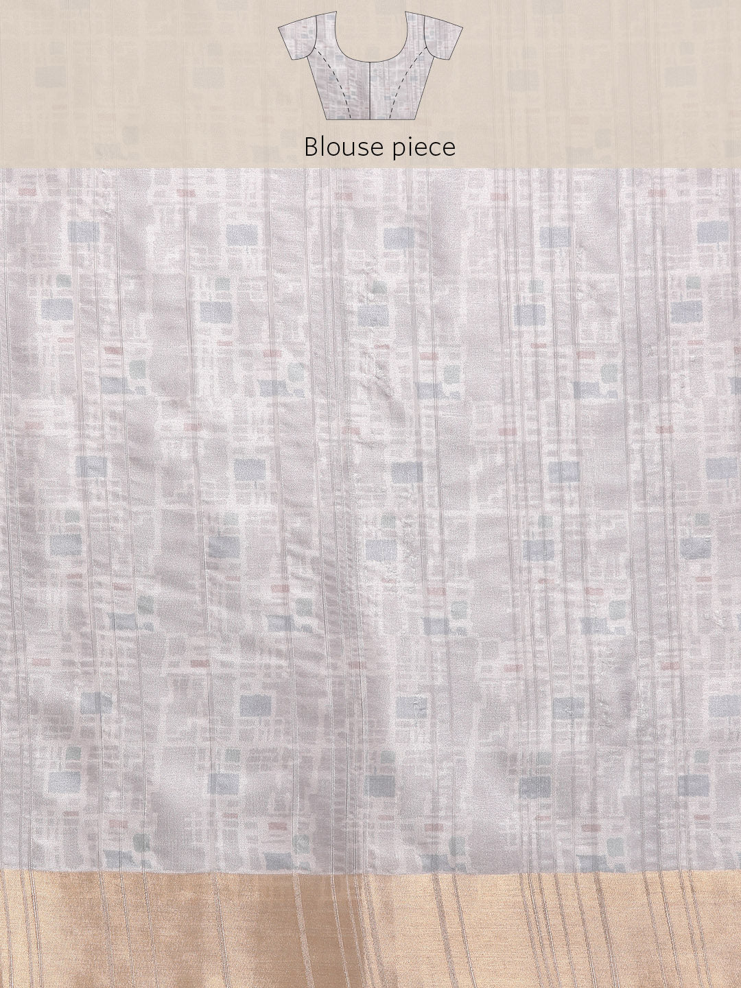 Lavender Silk Blend Printed Geomatric Saree with Unstitched Blouse - Hiral Fashion | Grocsy