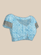 Purple Silk Blend Digital Print Floral Saree with Unstitched Blouse - Hiral Fashion | Grocsy