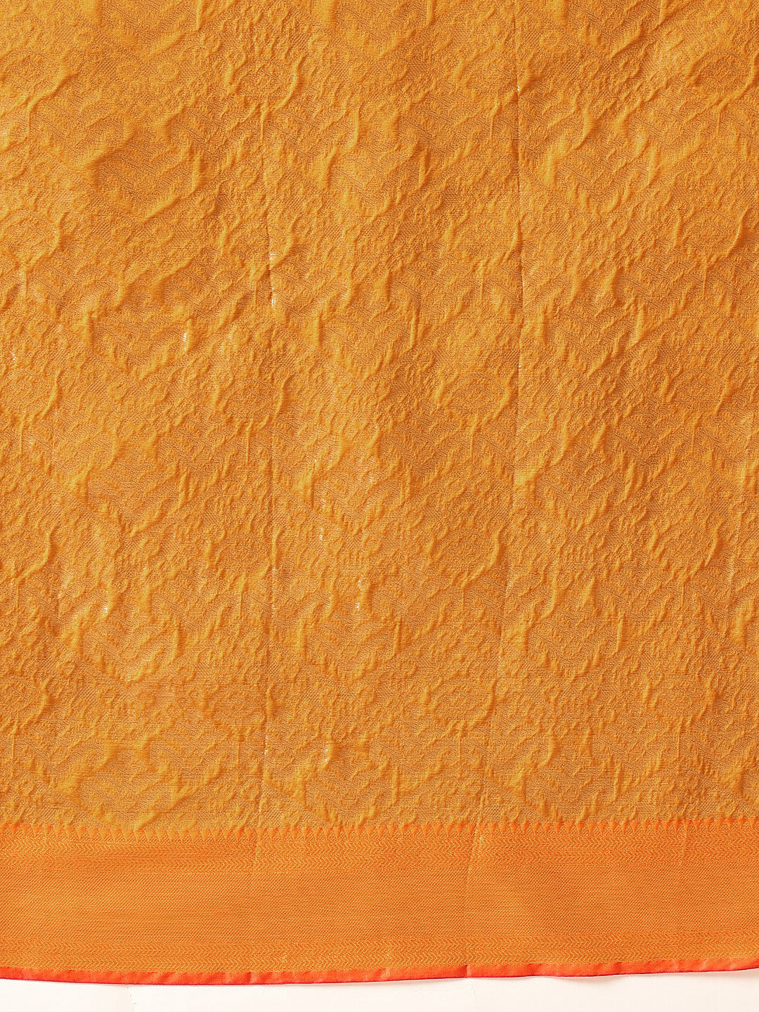 Hiral Fashion Mustard Kanjeevaram Banarasi Silk Ikkat Woven Design Saree | Grocsy