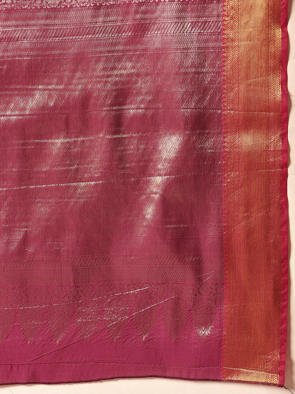 Hiral Fashion Pink Kanjeevaram Banarasi Silk Ikkat Woven Design Saree | Grocsy