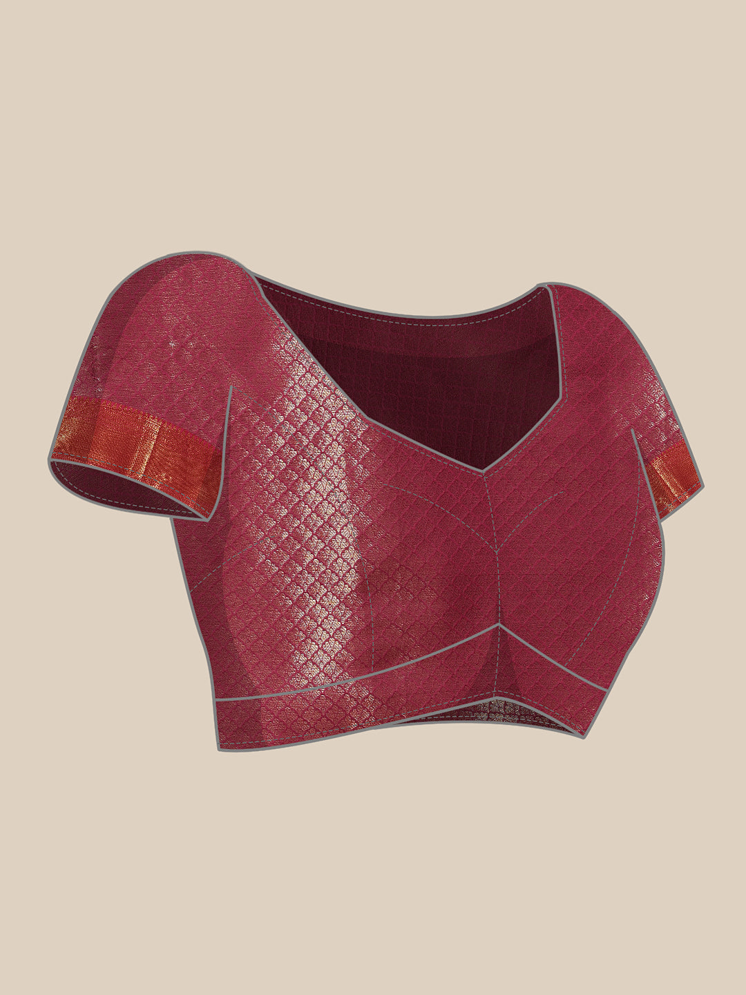 Hiral Fashion Pink Kanjeevaram Banarasi Silk Ikkat Woven Design Saree | Grocsy