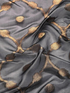 Black Organza Silk Woven Zari Design Floral Saree with Unstitched Blouse - Hiral Fashion | Grocsy