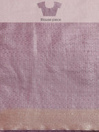 Light Pink Organza Silk Woven Zari Design Floral Saree with Unstitched Blouse - Hiral Fashion | Grocsy