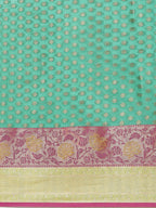 Hiral Fashion Green Kanjeevaram Art Silk Woven Design Saree | Grocsy