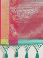 Hiral Fashion Green Kanjeevaram Art Silk Woven Design Saree | Grocsy