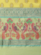 Yellow Art Silk Woven Zari Design Ethnic Motifs Saree with Unstitched Blouse - Hiral Fashion | Grocsy