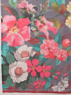 Gray Polyester Digital Print Floral Saree with Unstitched Blouse - Hiral Fashion | Grocsy