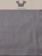 Gray Polyester Digital Print Floral Saree with Unstitched Blouse - Hiral Fashion | Grocsy