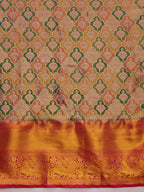 Multicolor Pure Silk Woven Zari Design Floral Saree with Unstitched Blouse - Hiral Fashion | Grocsy