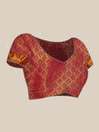 Multicolor Pure Silk Woven Zari Design Floral Saree with Unstitched Blouse - Hiral Fashion | Grocsy