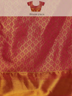 Multicolor Pure Silk Woven Zari Design Floral Saree with Unstitched Blouse - Hiral Fashion | Grocsy