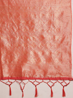 Pink Cotton Woven Thread Floral Saree with Unstitched Blouse - Hiral Fashion | Grocsy